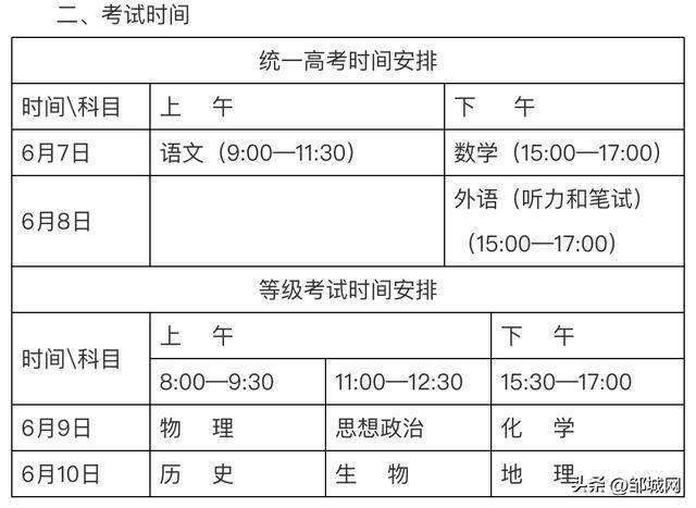 年夏季高考 考场分布图及温馨提示ayx爱游戏app邹城：20